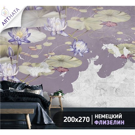 Фотообои для интерьера - 200х270см из 2х полос. Обои для стен, оформление спальни, детской комнаты, кухни, гостинной.