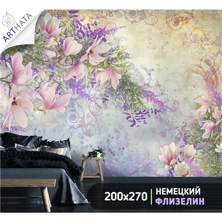 Фотообои для интерьера - 200х270см из 2х полос. Обои для стен, оформление спальни, детской комнаты, кухни, гостинной.