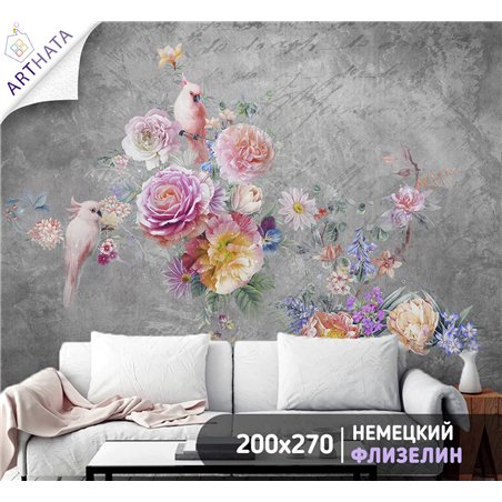 Фотообои для интерьера - 200х270см из 2х полос. Обои для стен, оформление спальни, детской комнаты, кухни, гостинной.