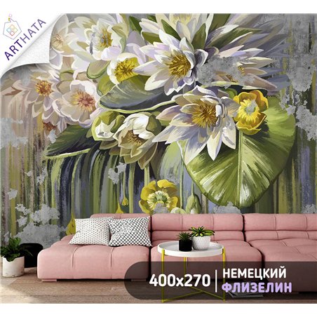 Фотообои для интерьера - 400х270см из 4х полос. Обои для стен, оформление спальни, детской комнаты, кухни, гостинной.