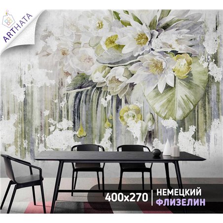 Фотообои для интерьера - 400х270см из 4х полос. Обои для стен, оформление спальни, детской комнаты, кухни, гостинной.