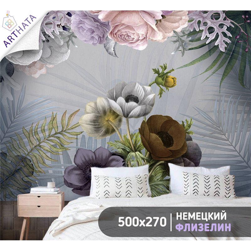 Фотообои для интерьера - 500х270см из 5и полос. Обои для стен, оформление спальни, детской комнаты, кухни, гостинной.