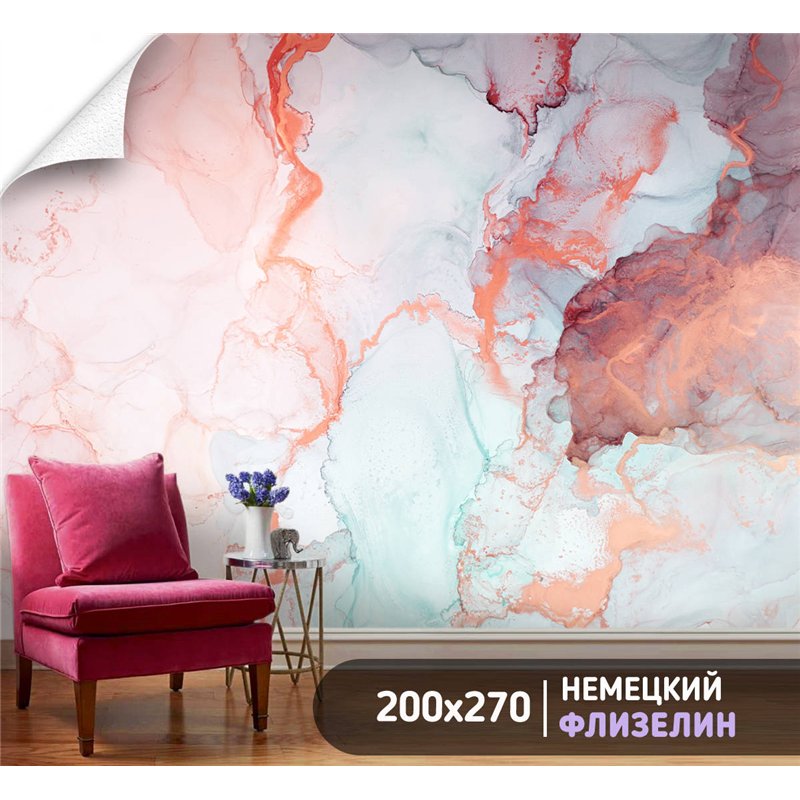 Фотообои для интерьера - 200х270см из 2х полос. Обои для стен, оформление спальни, детской комнаты, кухни, гостинной.