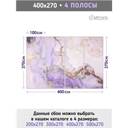Фотообои для интерьера - 400х270см из 4х полос. Обои для стен, оформление спальни, детской комнаты, кухни, гостинной.