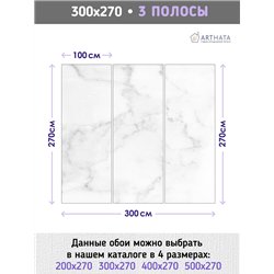 Фотообои для интерьера - 300х270см из 3х полос. Обои для стен, оформление спальни, детской комнаты, кухни, гостинной.