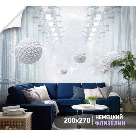 Фотообои для интерьера - 200х270см из 2х полос. Обои для стен, оформление спальни, детской комнаты, кухни, гостинной.
