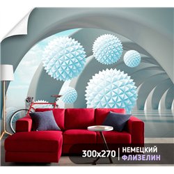 Фотообои для интерьера - 300х270см из 3х полос. Обои для стен, оформление спальни, детской комнаты, кухни, гостинной.