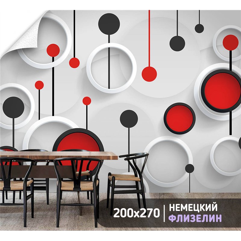 Фотообои для интерьера - 200х270см из 2х полос. Обои для стен, оформление спальни, детской комнаты, кухни, гостинной.