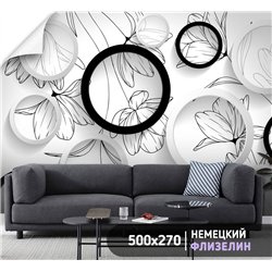 Фотообои для интерьера - 500х270см из 5и полос. Обои для стен, оформление спальни, детской комнаты, кухни, гостинной.