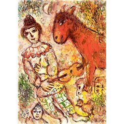 Скрипач-клоун и красный осел