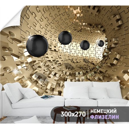 Фотообои для интерьера - 300х270см из 3х полос. Обои для стен, оформление спальни, детской комнаты, кухни, гостинной.