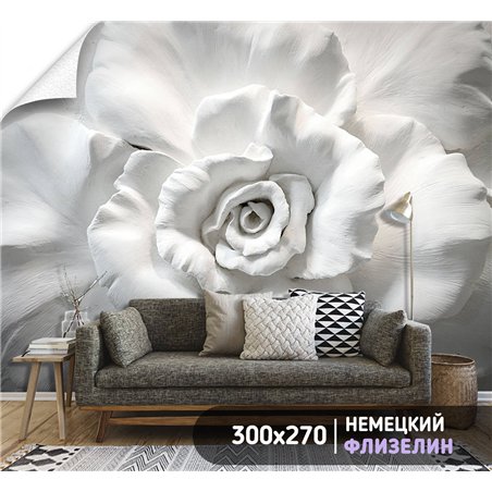 Фотообои для интерьера - 300х270см из 3х полос. Обои для стен, оформление спальни, детской комнаты, кухни, гостинной.