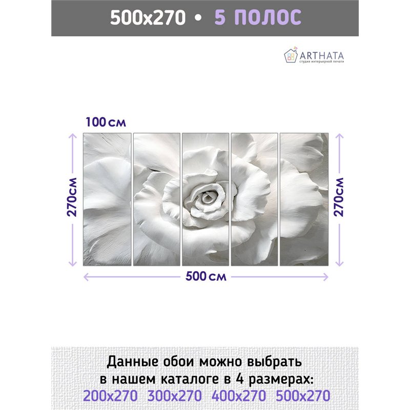 Фотообои для интерьера - 500х270см из 5и полос. Обои для стен, оформление спальни, детской комнаты, кухни, гостинной.