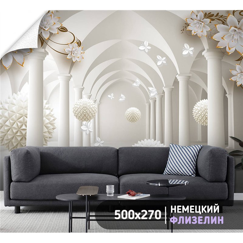 Фотообои для интерьера - 500х270см из 5и полос. Обои для стен, оформление спальни, детской комнаты, кухни, гостинной.
