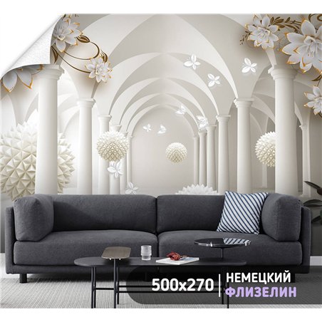 Фотообои для интерьера - 500х270см из 5и полос. Обои для стен, оформление спальни, детской комнаты, кухни, гостинной.