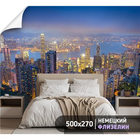 Фотообои для зала Город ночью 500 для зала