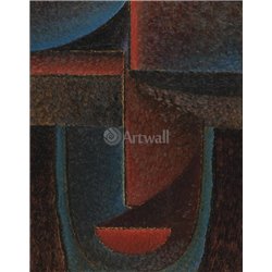 Абстрактная красно-синяя голова - Модульная картины, Репродукции, Декоративные панно, Декор стен