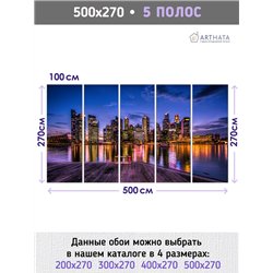 Фотообои для спальни ночной город 500 интерьерные