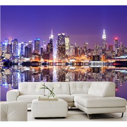 Фотообои для кухни ночной город 300х270 см интерьерные