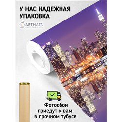 Фотообои для кухни ночной город 300х270 см интерьерные