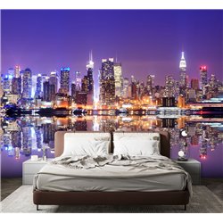 Фотообои для кухни ночной город 300х270 см интерьерные