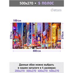 Фотообои ночной город 500х270 см для коридора