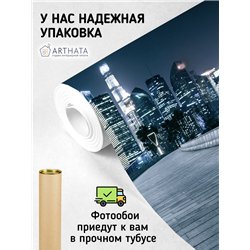 Фотообои в гостиную ночной город и мост 200х270 см флизелиновые с виниловым покрытием