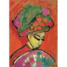 Картина на холсте по фото Модульные картины Печать портретов на холсте Молодая девушка в шляпе с цветами