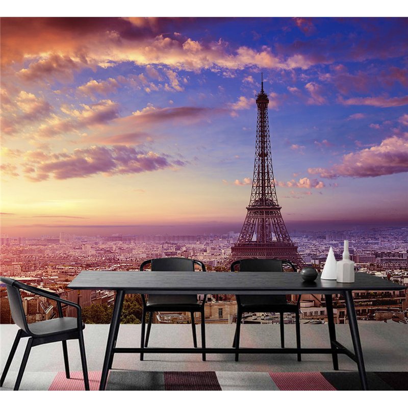 Фотообои для кухни Париж эйфелева башня 200х270 см флизелиновые с виниловым покрытием