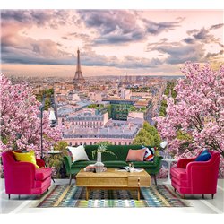Фотообои в детскую Париж эйфелева башня 500х270 см в игровую