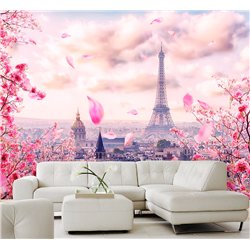 Фотообои для зала Париж эйфелева башня 200х270 см флизелиновые с виниловым покрытием