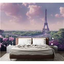 Фотообои для спальни Париж эйфелева башня 500х270 см интерьерные