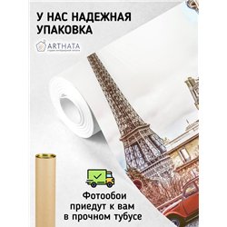 Фотообои в прихожую Париж эйфелева башня 300х270 см интерьерные