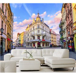 Фотообои в коридор улочка дорога 400х270 см моющиеся