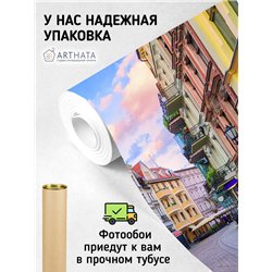 Фотообои в коридор улочка дорога 400х270 см моющиеся