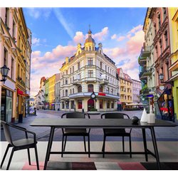 Фотообои в коридор улочка дорога 400х270 см моющиеся
