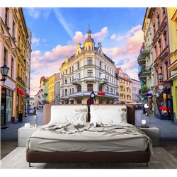 Фотообои в коридор улочка дорога 400х270 см моющиеся