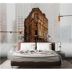Фотообои Зимняя улочка 500х270 см для коридора