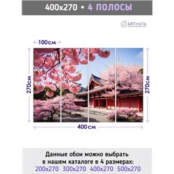 Фотообои для кухни дворец Япония 400х270 см моющиеся
