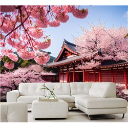 Фотообои для кухни дворец Япония 400х270 см моющиеся