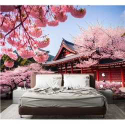 Фотообои для кухни дворец Япония 400х270 см моющиеся