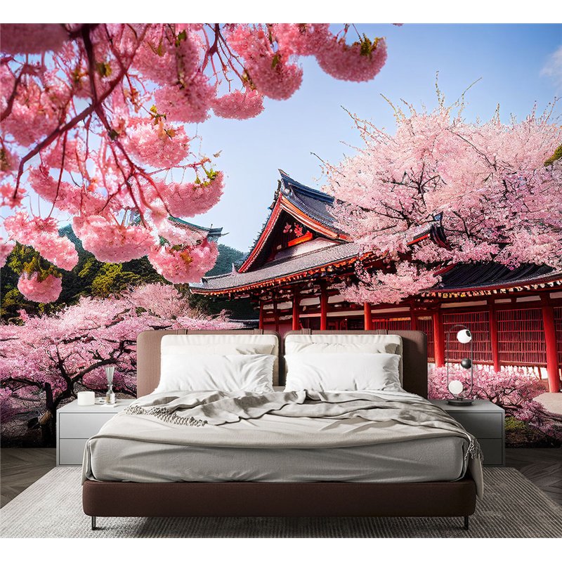 Фотообои для кухни дворец Япония 400х270 см моющиеся