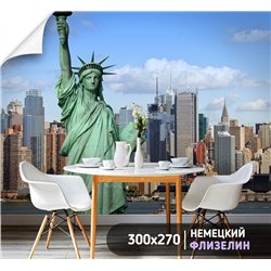Фотообои Нью йорк панорама 300х270 см для оформления стен в гостиной