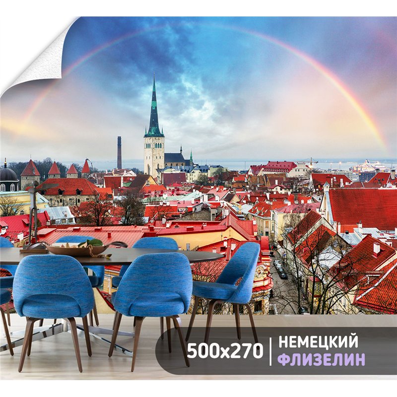 Фотообои Эстония Таллин панорама 500х270 см для коридора