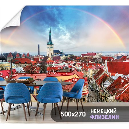 Фотообои Эстония Таллин панорама 500х270 см для коридора