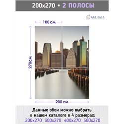 Фотообои Нью йорк панорама 200х270 см для декорирования стен в зале