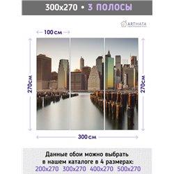 Фотообои Нью йорк панорама 300х270 см для оформления стен в гостиной