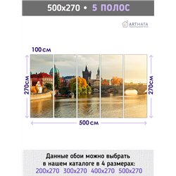 Фотообои для спальни Прага карлов мост 500х270 см интерьерные