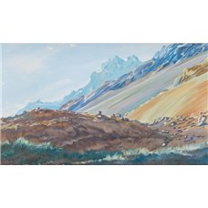 Картина на холсте по фото Модульные картины Печать портретов на холсте Предгорья Каракорумских гор