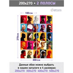 Фотообои для подростка персонажи марвел 200х270 см флизелиновые с виниловым покрытием